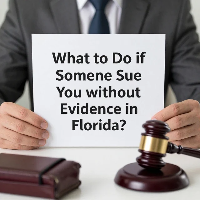 What to Do If Someone Sues You Without Evidence in Florida?